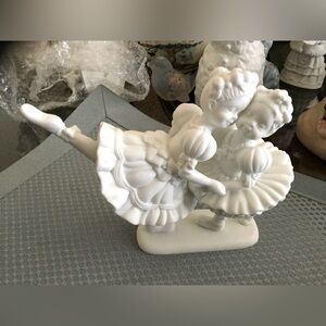 Dept 56 Winter Silhouette White Porcelain Nutcracker Ballerina Figurine